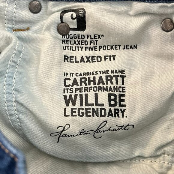 Carhartt Men's Blue Rugged Flex Relaxed Fit Utility 5 Pocket Jeans Sz 40x30 - Picture 5 of 8